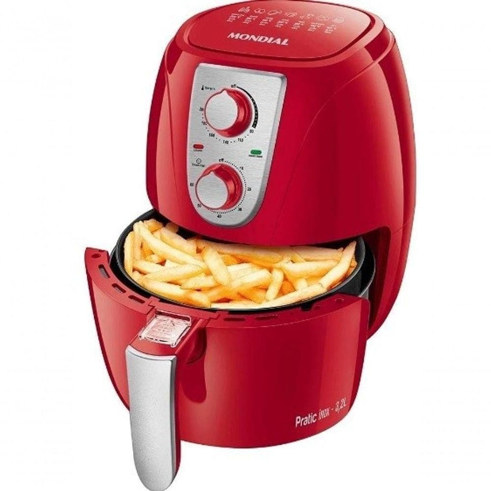Fritadeira Eletrica Air Fryer Mondial Red Lux 220V