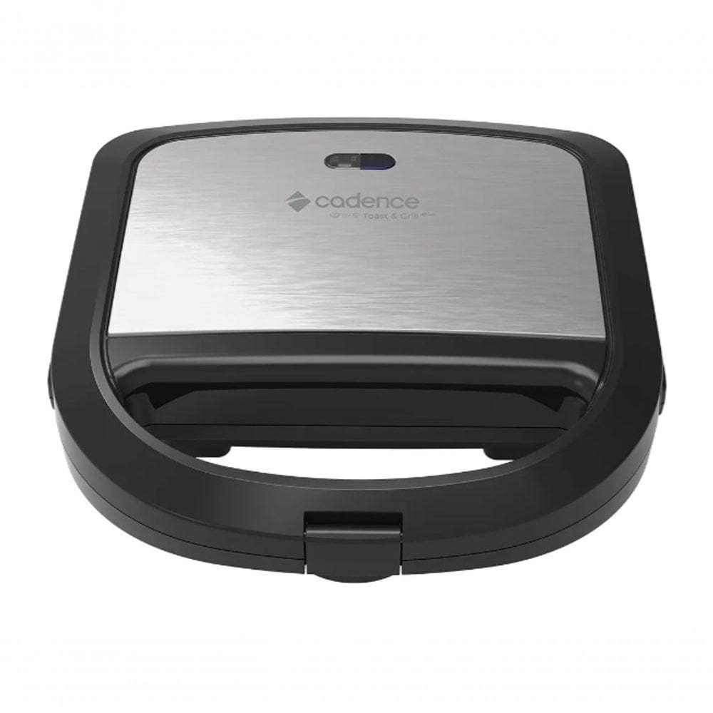 Sanduicheira Grill Eletrica Cadence Black Inox 750w 110V