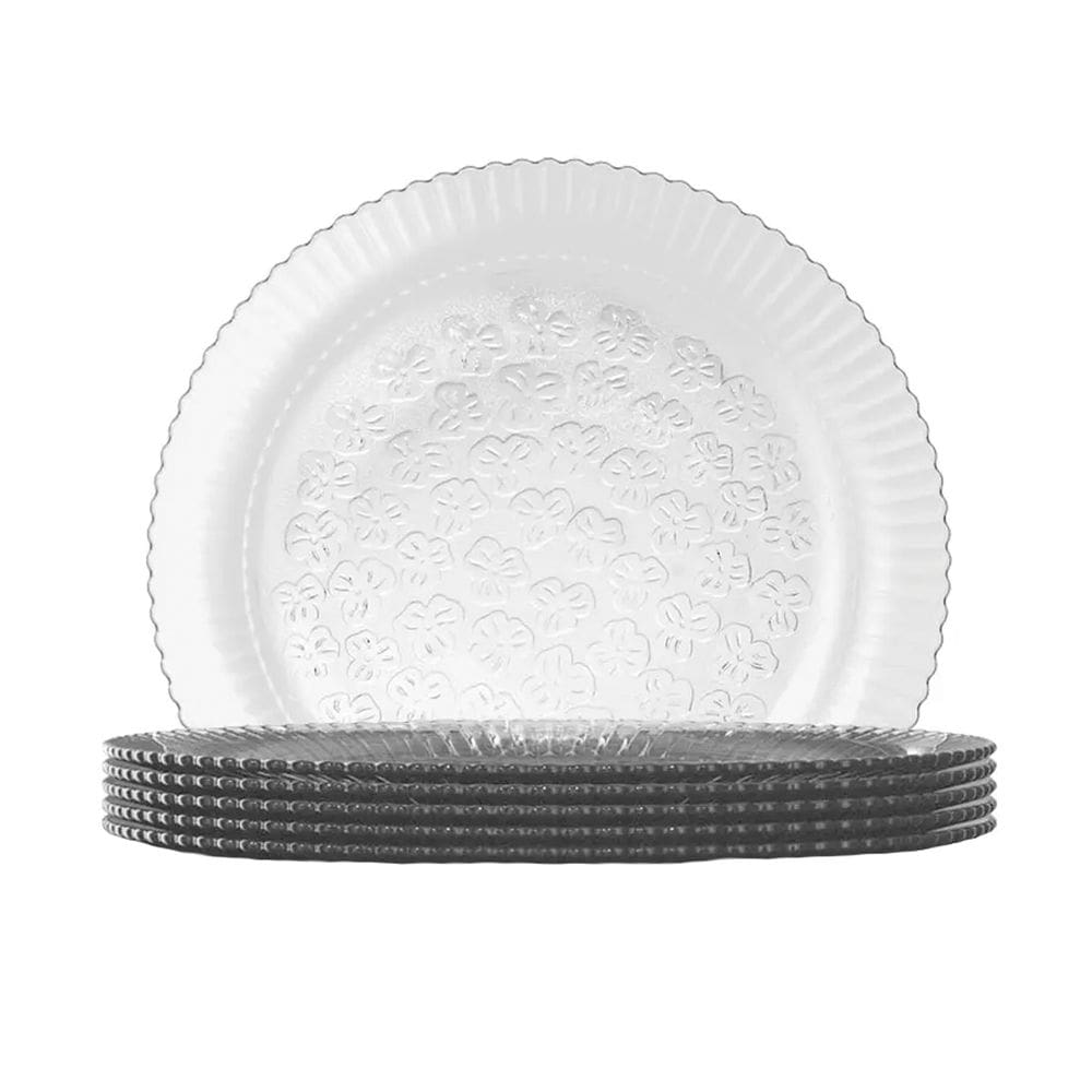 Prato Raso de Vidro Duralex Primavera 23cm 6 Unidades - Nadir 5731