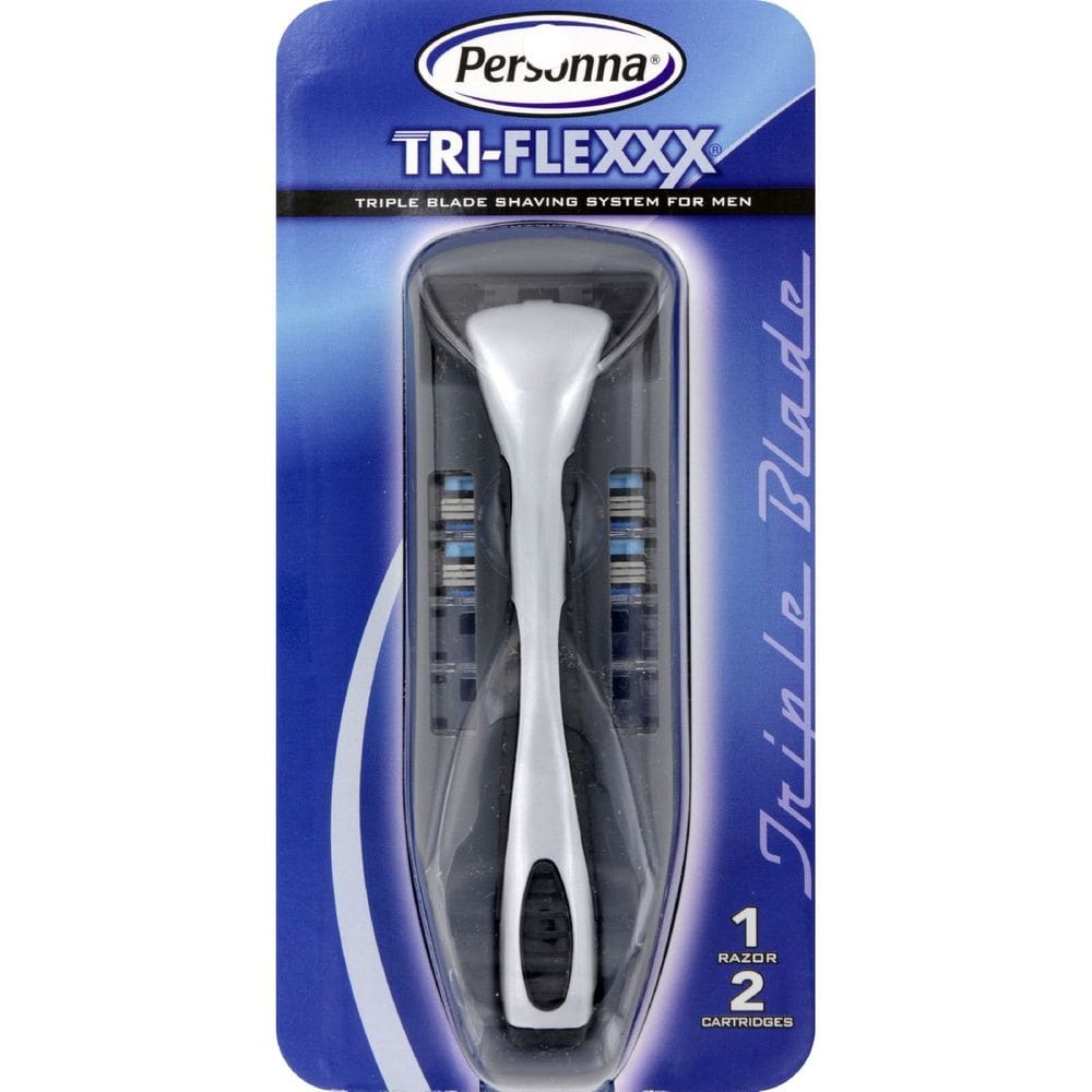 Sistema de barbear Personna Tri-Flexxx Triple Blade para homens