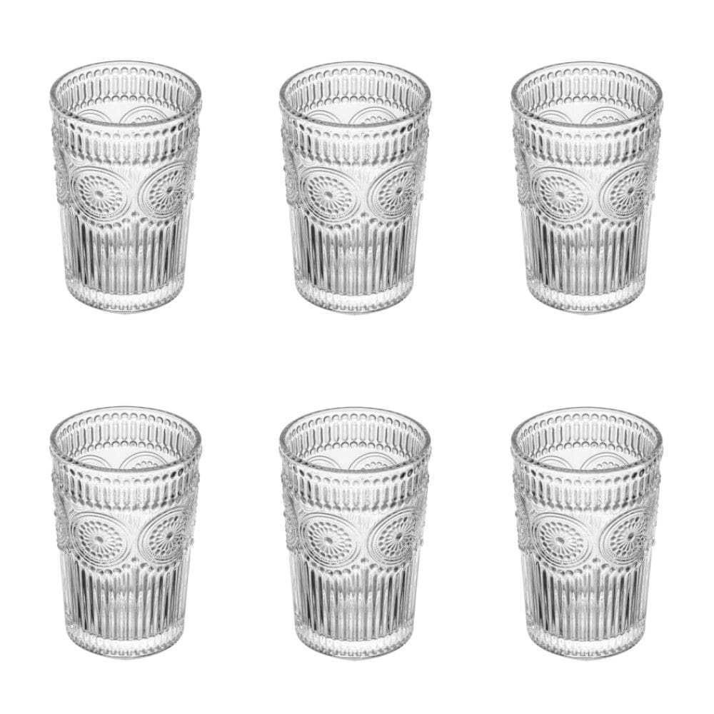 Conjunto de Copos de Vidro para Água 6 Peças 380 ml Mandala Wolff