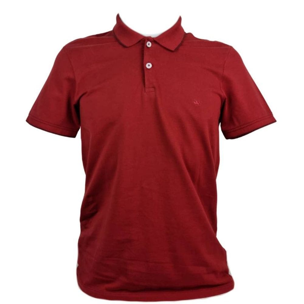 Camiseta Polo Masculina Ezutus Marsala 100% Algodão