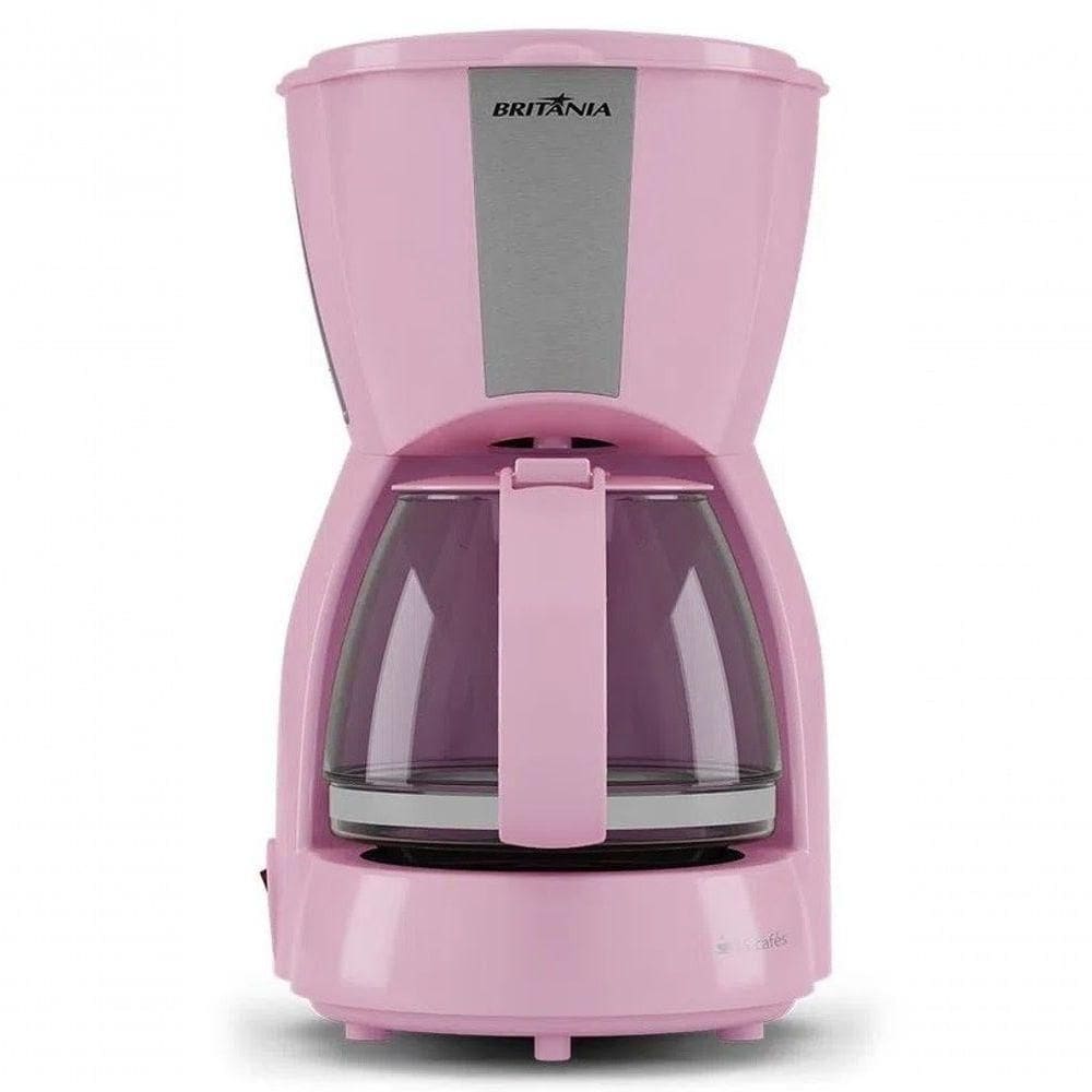 Cafeteira Eletrica Britania Faz 15 Xicaras Pink Ellegance 220V