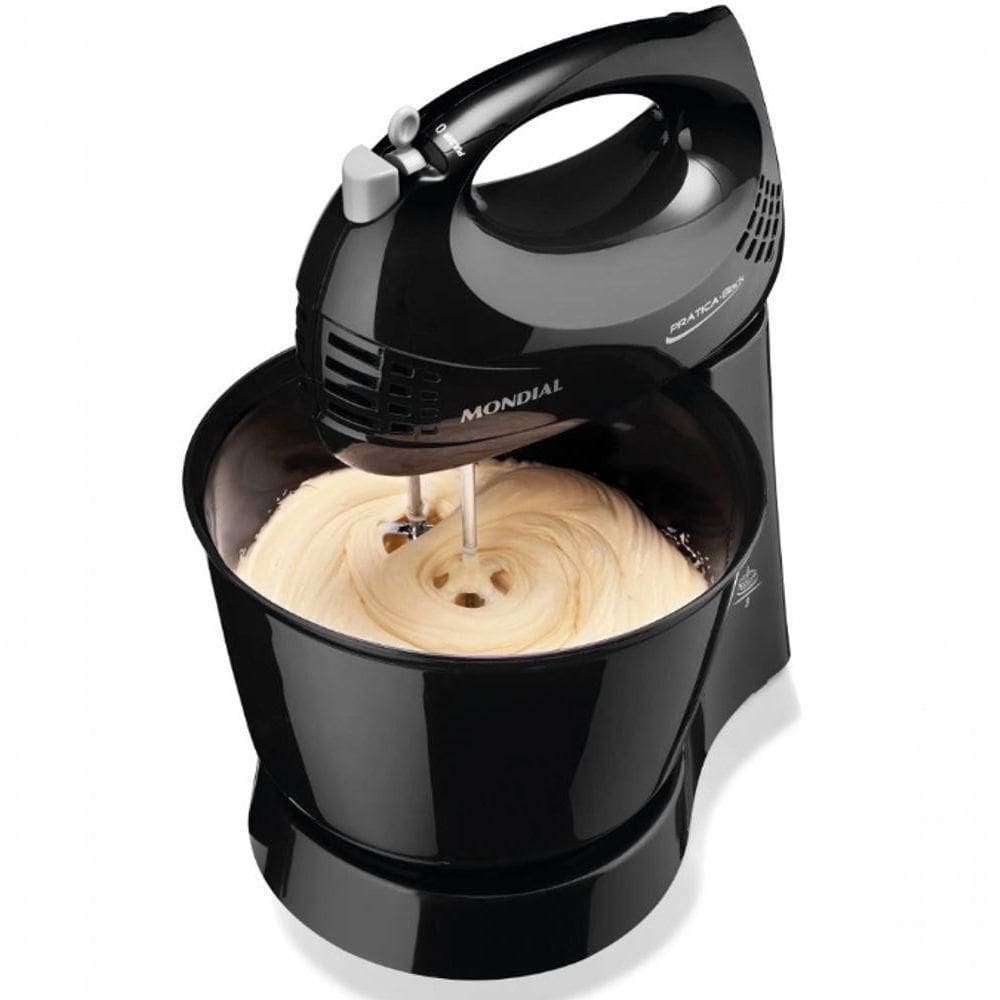 Batedeira Portatil Mondial 150w 3 Velocidades Preto 220V
