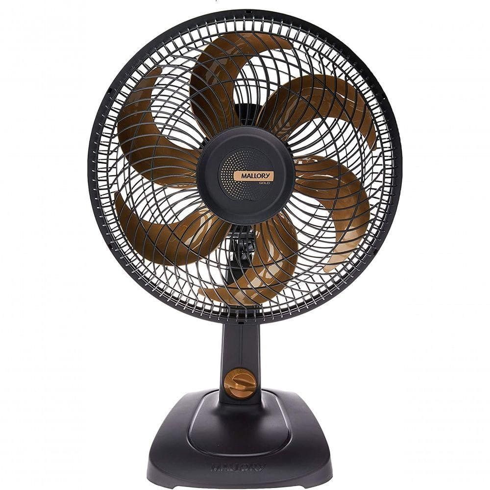 Ventilador De Mesa 110V Mallory 42w 30cm Gold 6 Pas
