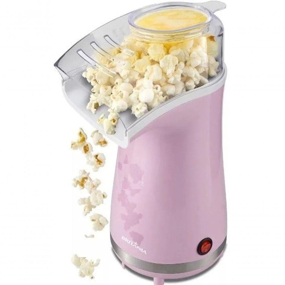 Pipoqueira Eletrica 1200w Britania Tampa Dosadora Luxxpink 220V