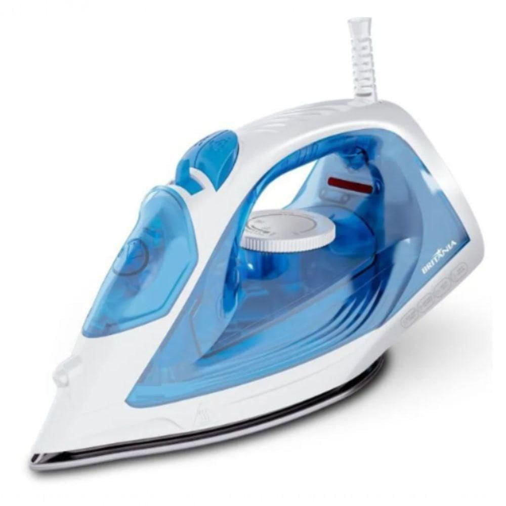 Ferro De Passar A Vapor Britania Base Carbon Antiaredente Blue Luxx 220V