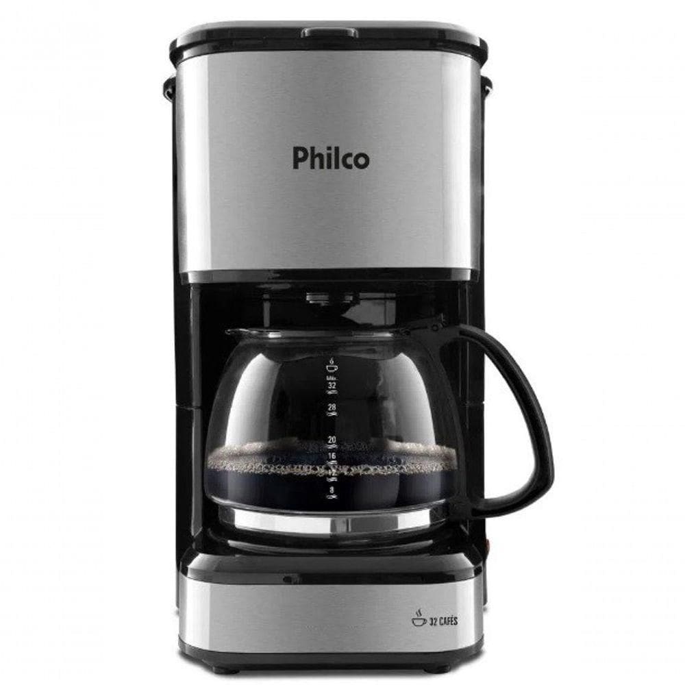 Cafeteira Eletrica Philco Faz 32 Xicaras 750w - Inox-preta 220V