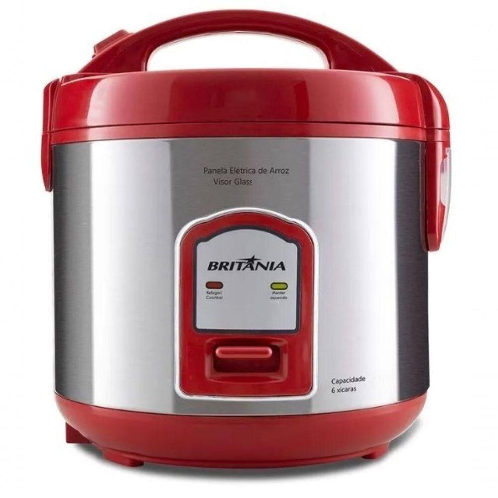 Panela Eletrica Arroz 400w Britania Faz 6 Xicaras Vermelha 220V