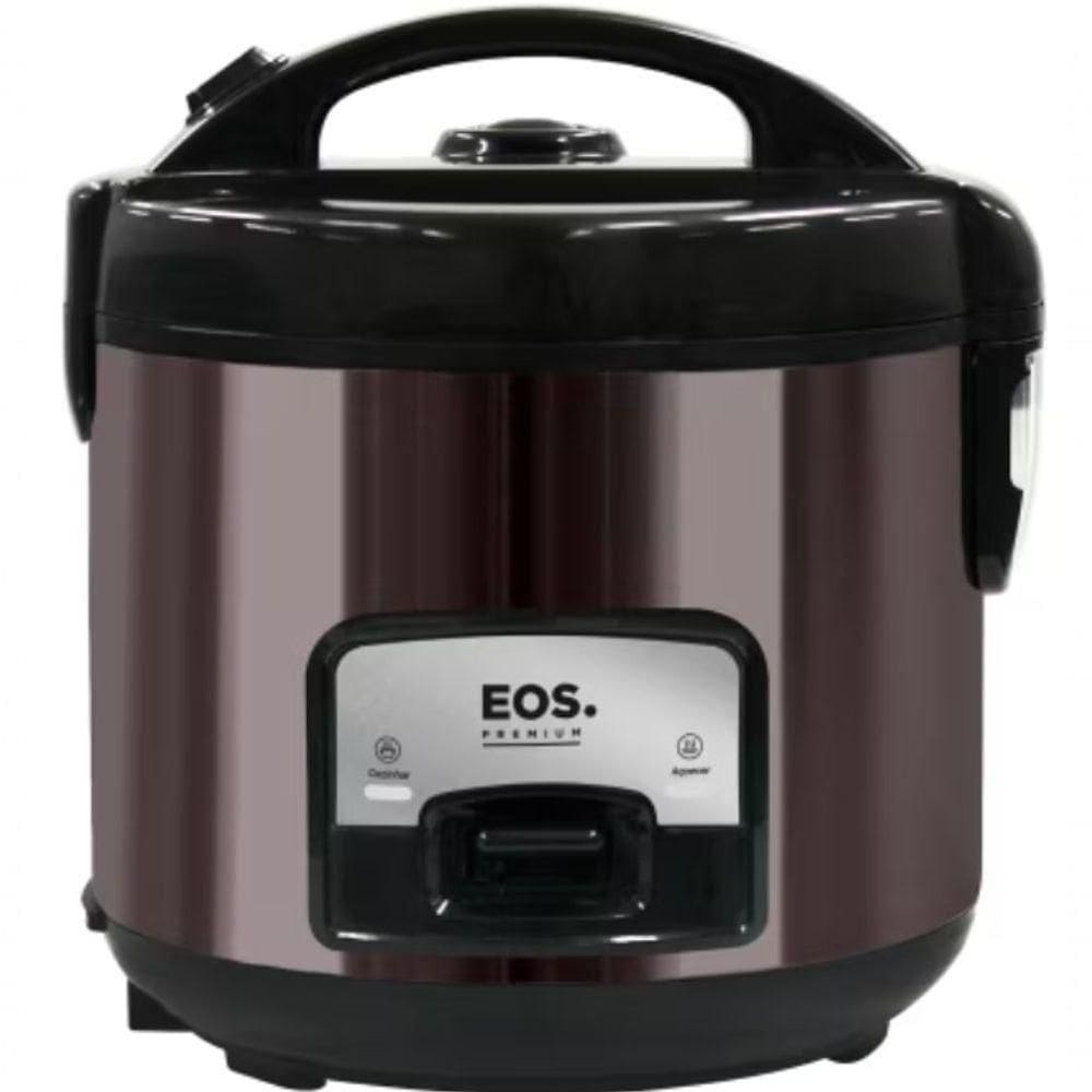 Panela Eletrica De Arroz Eos 110V 700w Faz 10 Xicaras Black Platinum