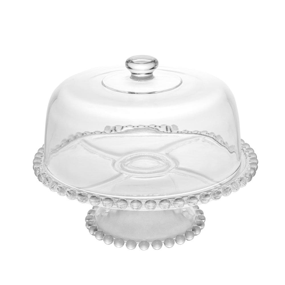 Boleira de Cristal com Pé e Tampa Pearl 31 cm Wolff
