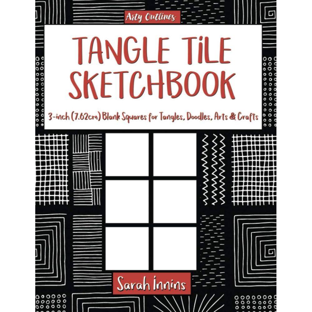 Quadrados em branco do Sketchbook Tangle Tile de 7,62 cm para emaranhados