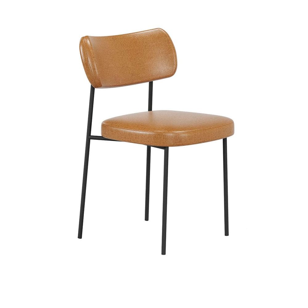 Cadeira Estofada Camila Para Sala Jantar Gourmet em Aço-Couríssimo-EdeCasaMoveis