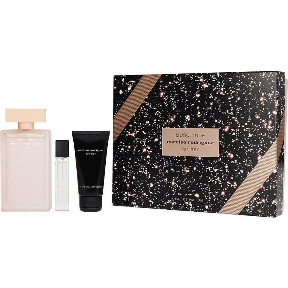 Perfume Feminino Narciso Rodriguez Musc Nude EDP Spray 100 Ml&Loção Corporal 50 9 Mini