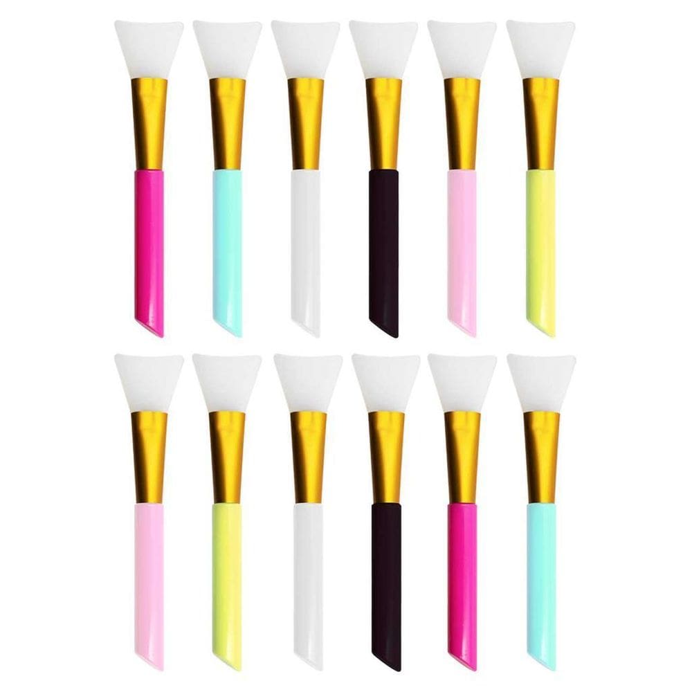 12 Espátula De Silicone Aplicação De Máscara Argila Skincare