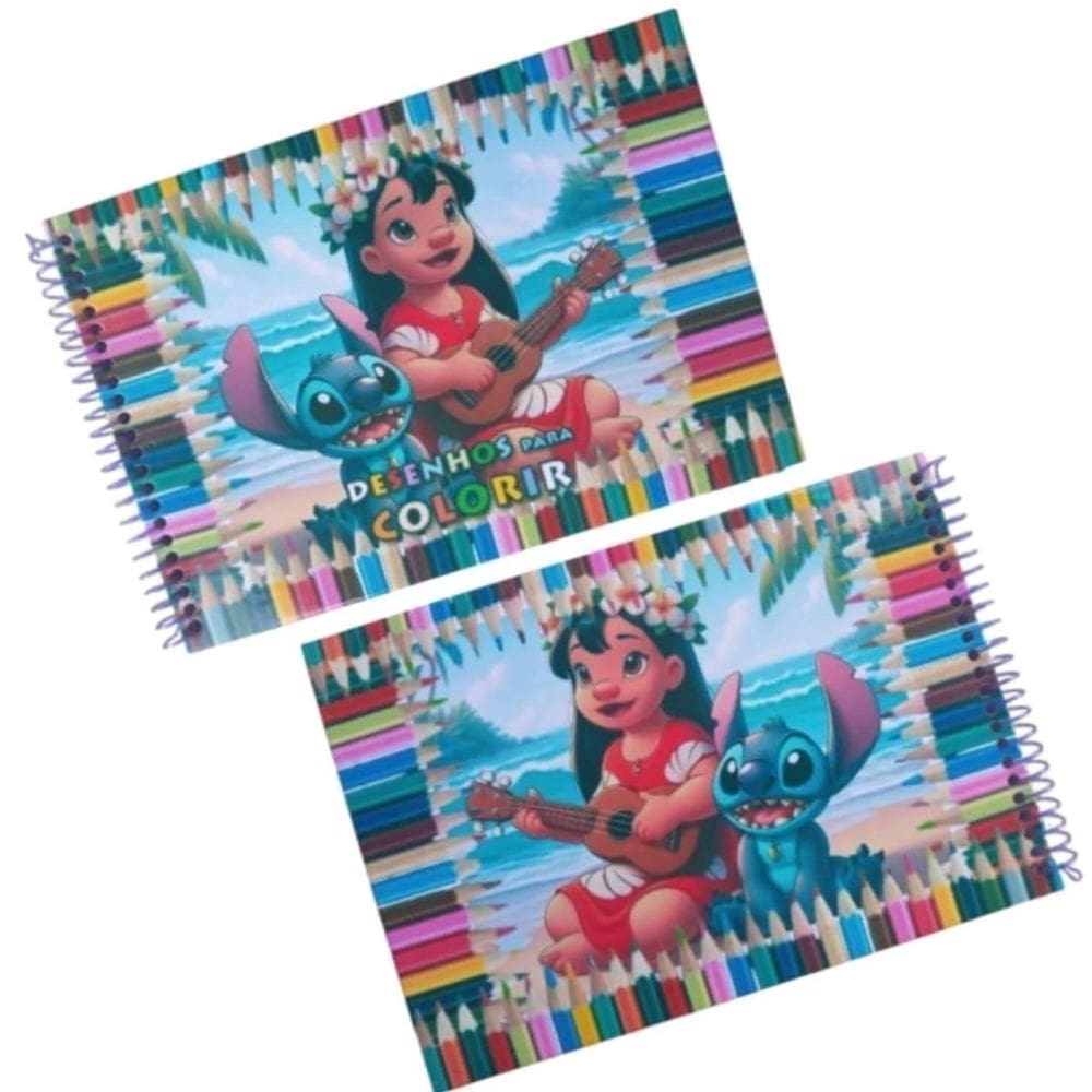 Livro de Colorir STITCH Capa Dura 40 Desenhos Frente e Verso