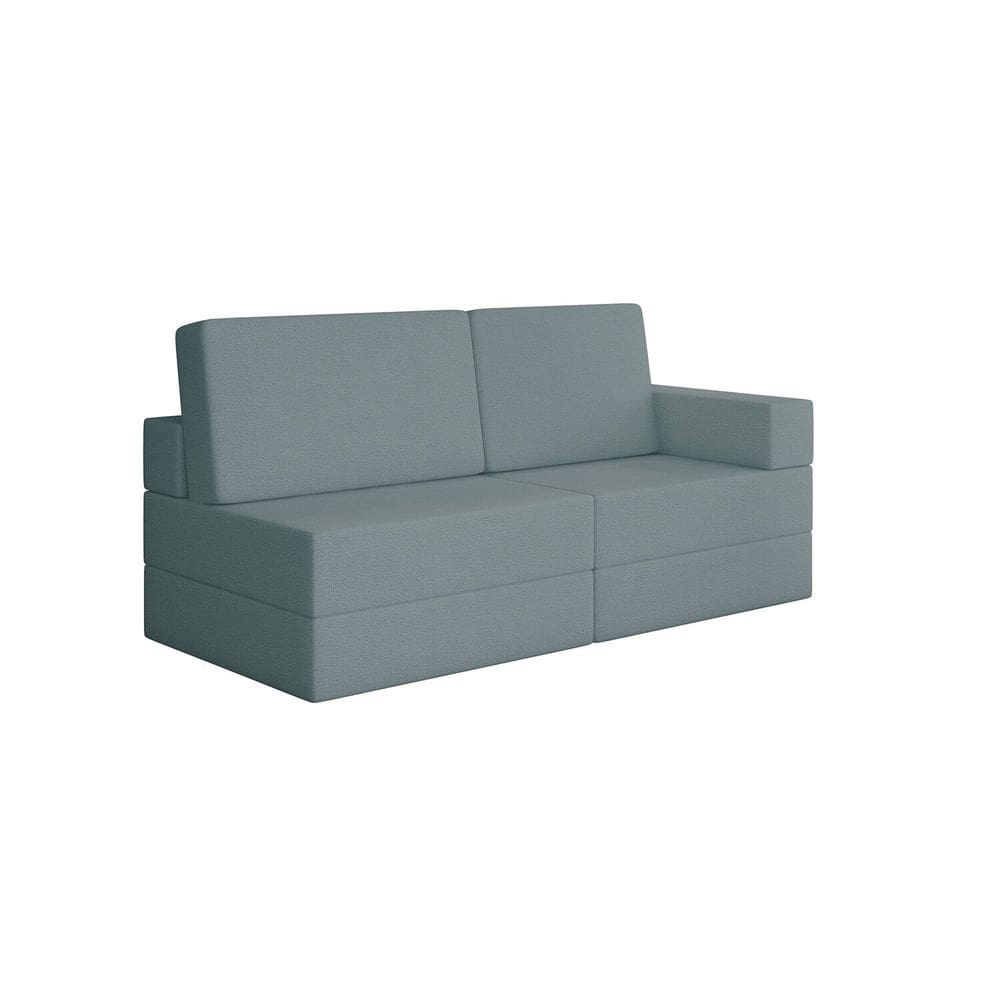 Sofá Cama Modular Flip 2 Lugares Magic Azul