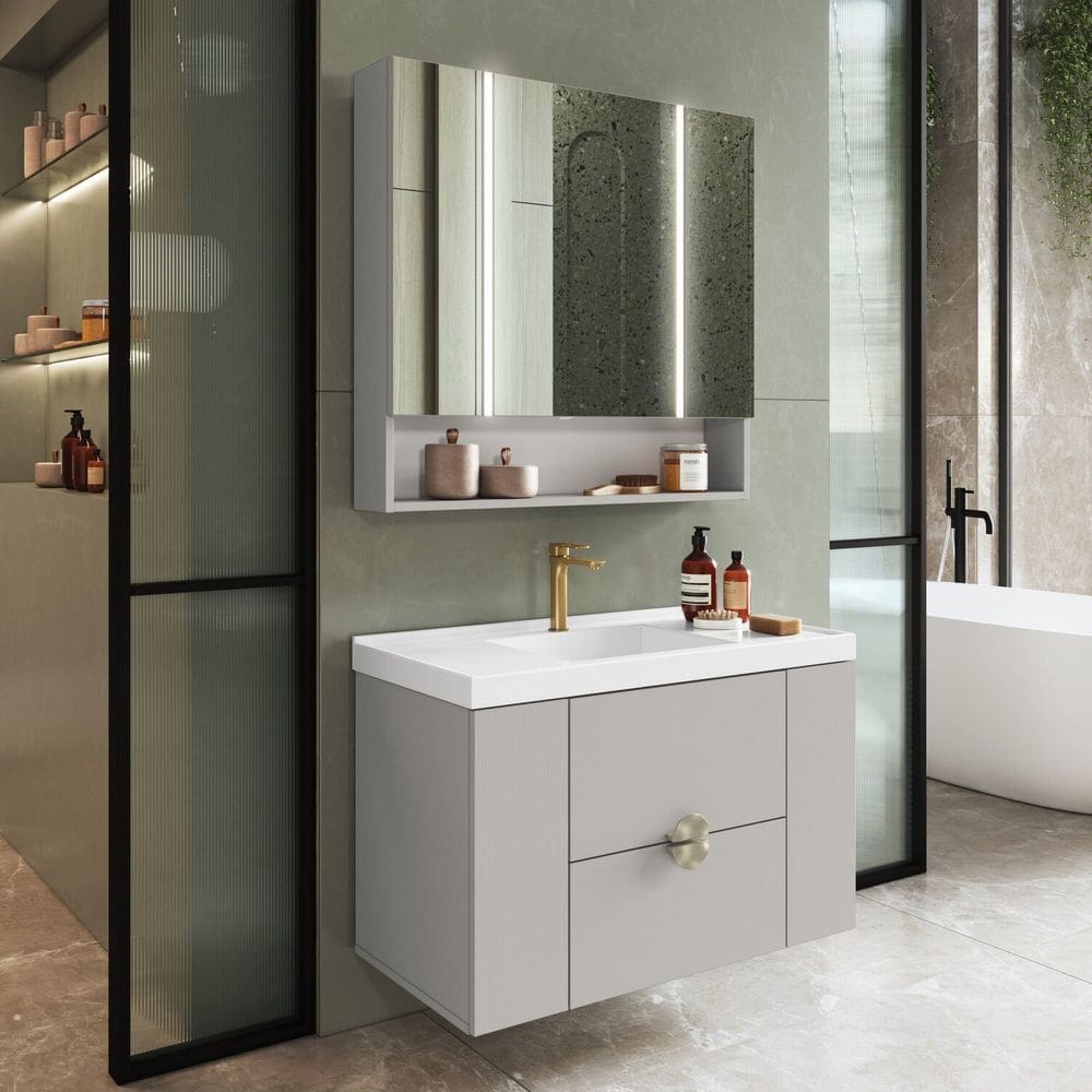 Conjunto para Banheiro com Cuba e Espelheira Yescasa Arenas