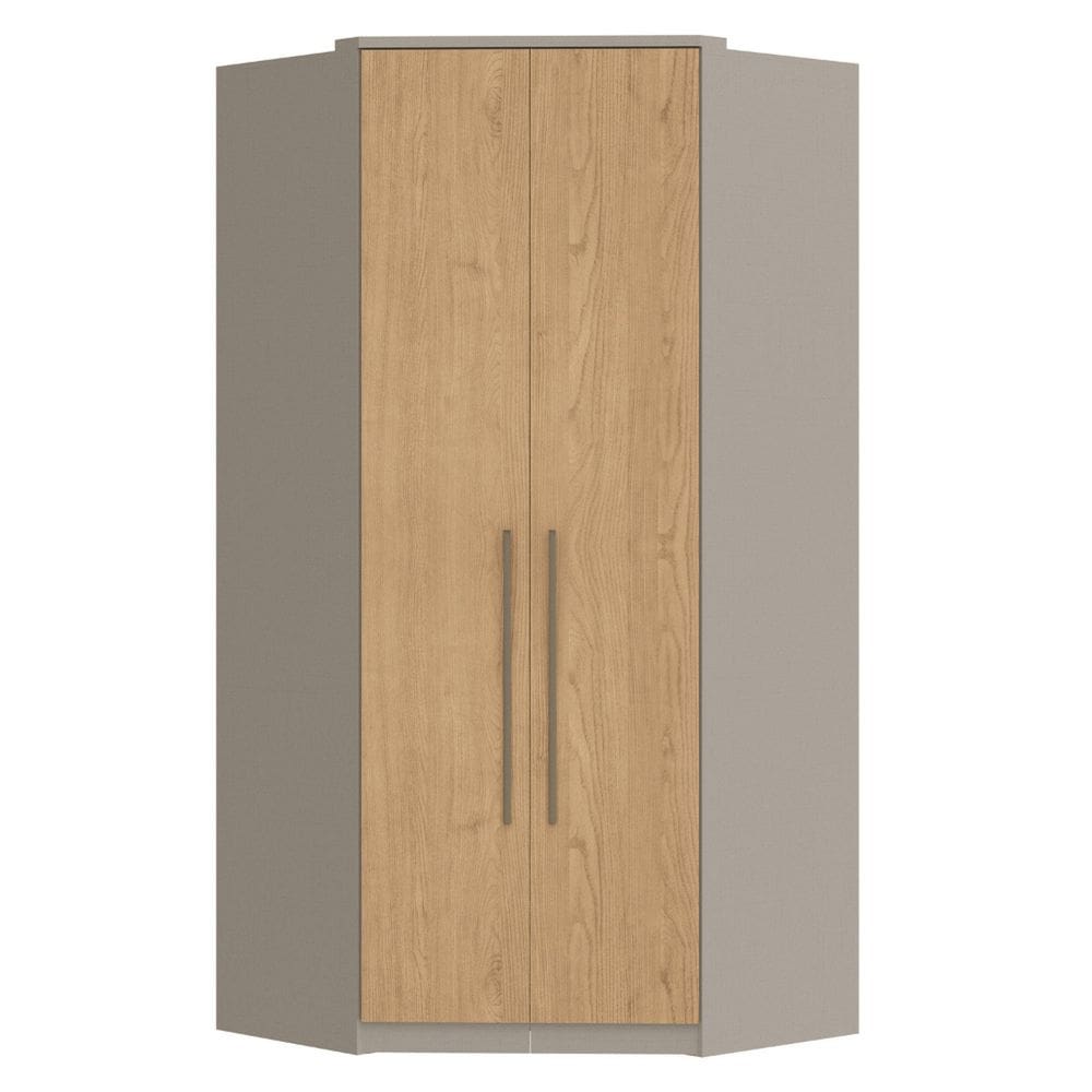 Guarda-roupa Modulado de Canto 2 Portas Elegance Niquel / Angelin