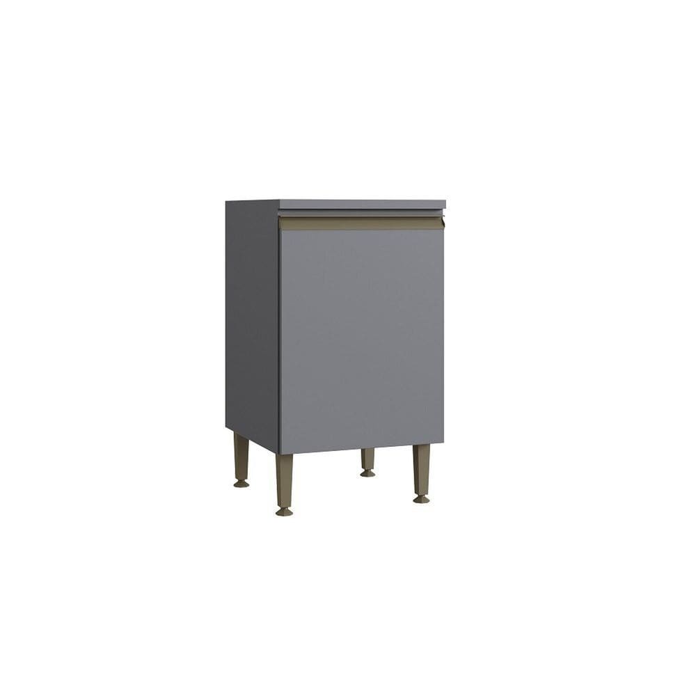 Balcão para Cozinha Simples 1 Porta Greta Cinza