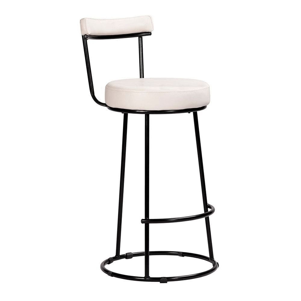 Banqueta Alta Espaço para Cozinha Miami Branco/Preto