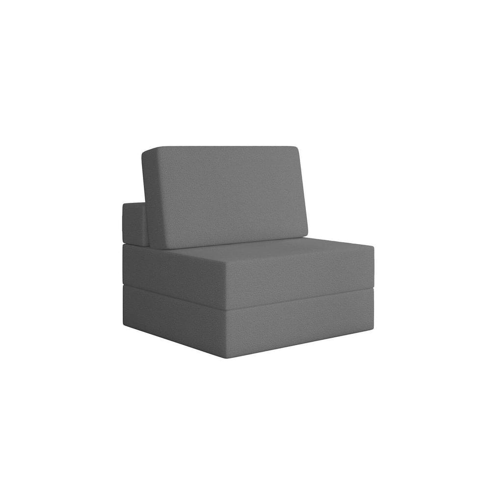 Sofá Cama Modular Flip 1 Lugar Magic Cinza