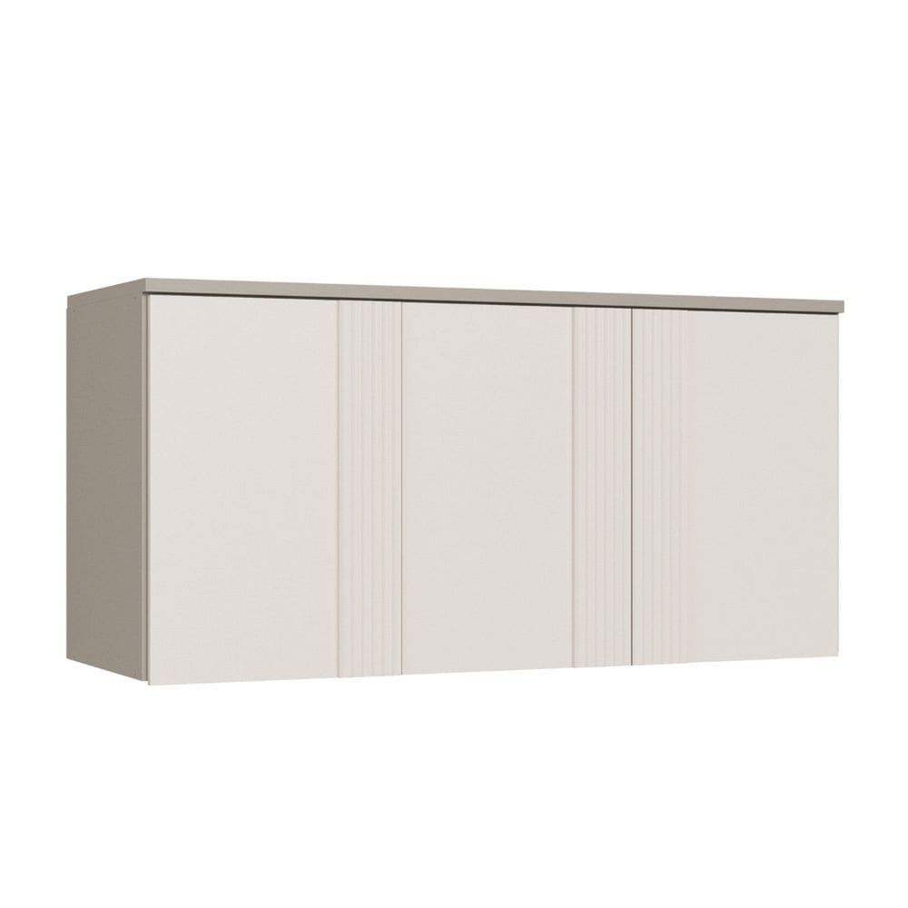 Guarda-roupa Modulo Aéreo 3 Portas Elegance Niquel/Blanc Canelado