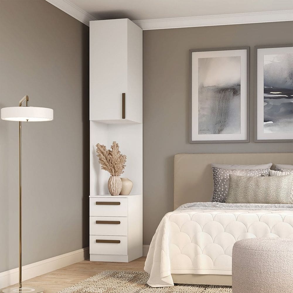 Módulo Mesa de Cabeceira 240cm X 40cm Altezza Branco