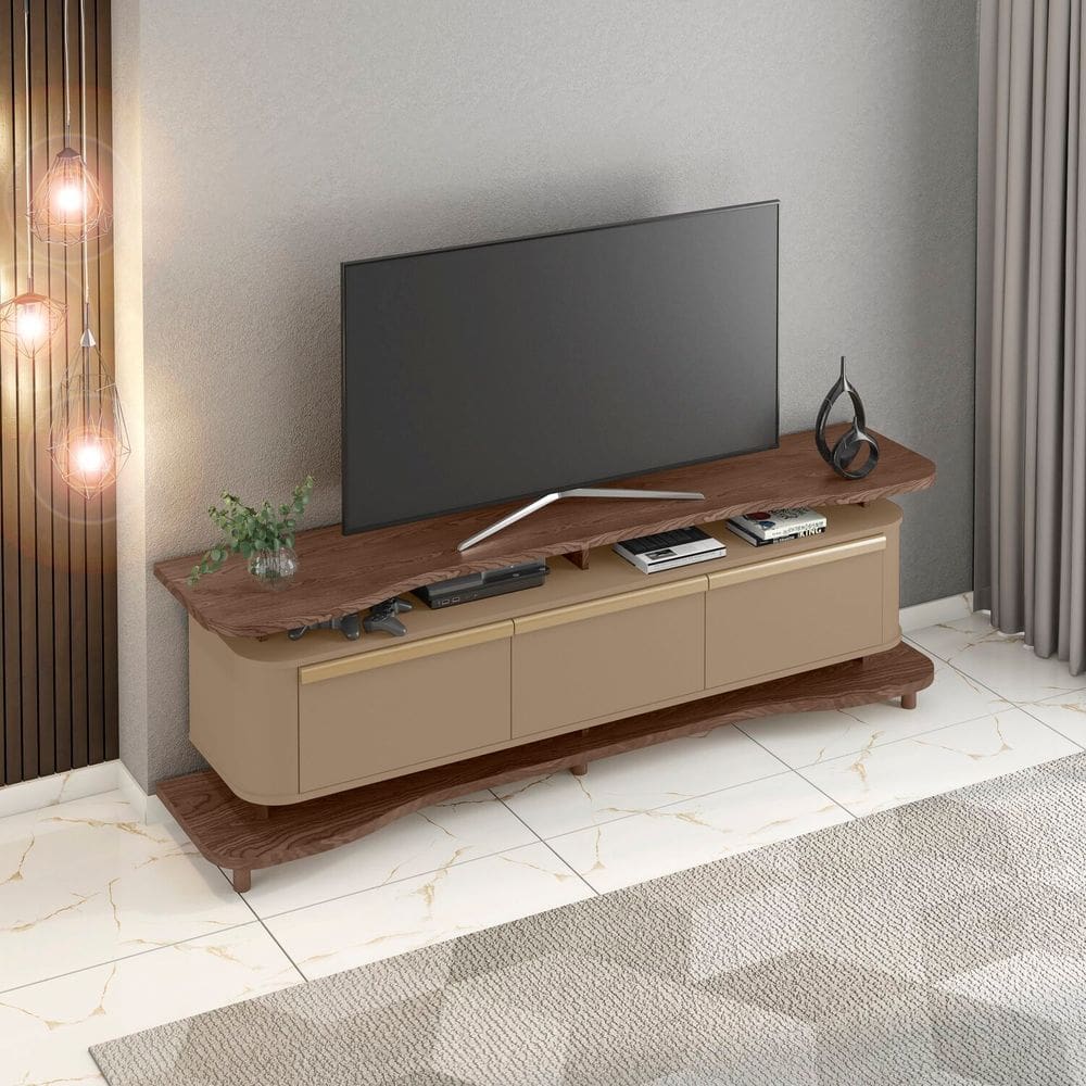Rack para Tv 75 Polegadas 57cm X 180cm Guarapari Cinza/Carvalho
