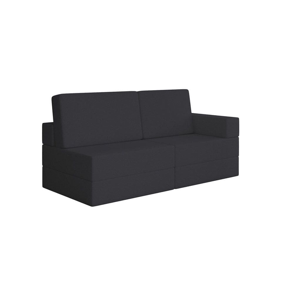 Sofá Cama Modular Flip 2 Lugares Magic Preto