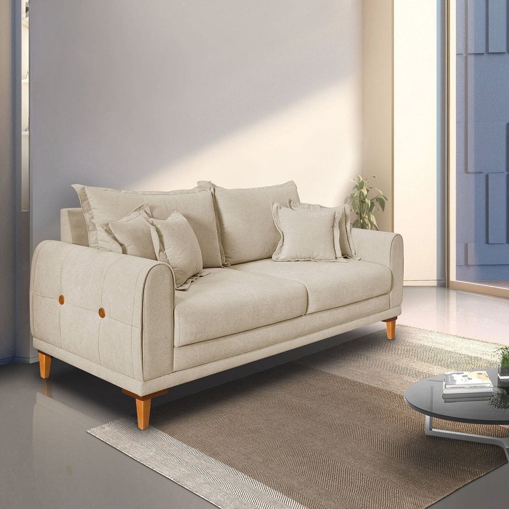Sofá 2 Lugares para Sala de Estar London Bege