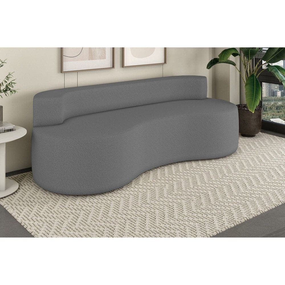 Sofá 3 Lugares Orgânico de Espuma Charles Magic Cinza