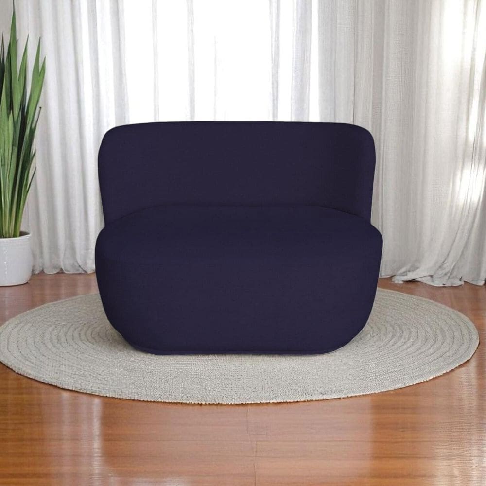 Chaise para Sala de Estar 2 Lugares Veludo Bia Azul Marinho