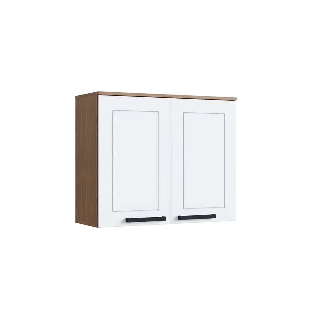 Armário para Cozinha Aéreo 2 Portas Provençal Jequitiba/Branco