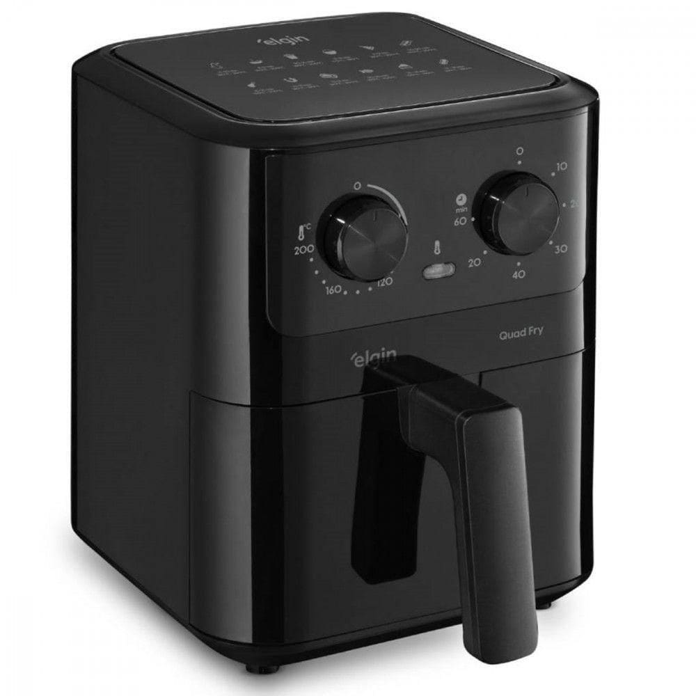 Fritadeira Elétrica Air Fryer Elgin Quad Fry 1400w 4,2L Preto 110V