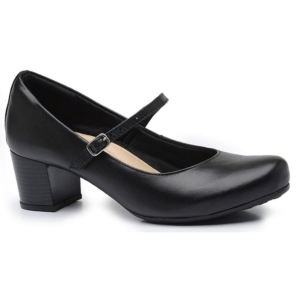 Scarpin Salto Bloco Preto 710Bl