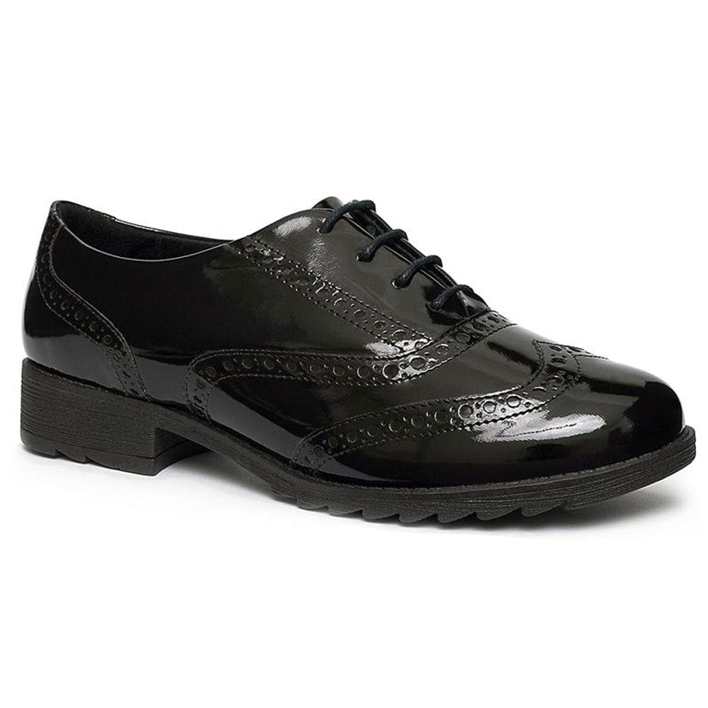 Sapato Oxford Feminino Verniz Preto 1965-0001