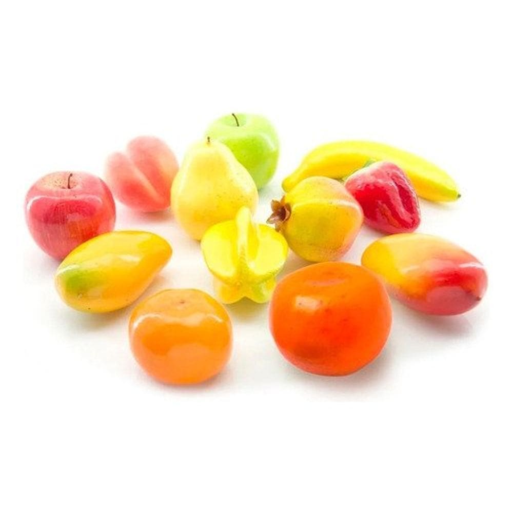 Kit 4 Pacotes de Frutas Artificiais Decoração Enfeite 24 Unidades