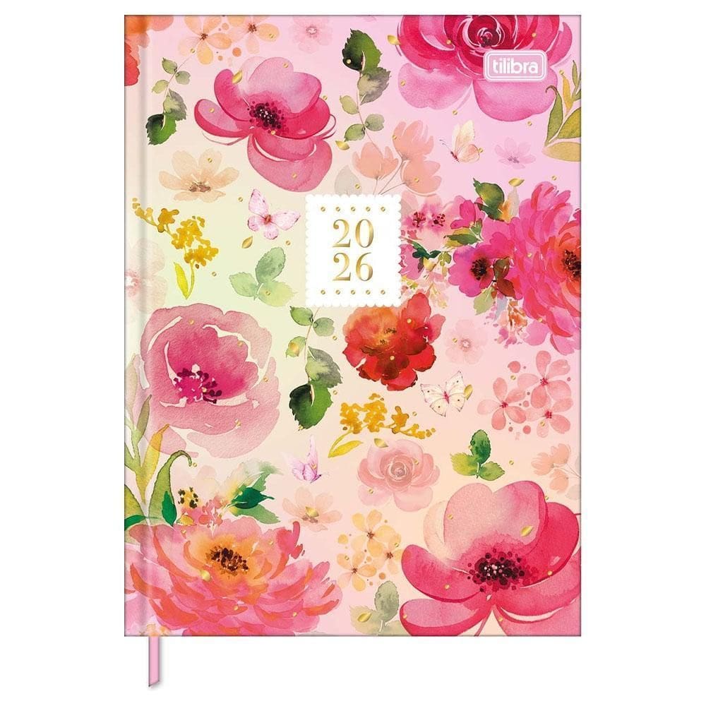 Agenda Diária 2026 Costurada M4 Feminine Be Free Tilibra