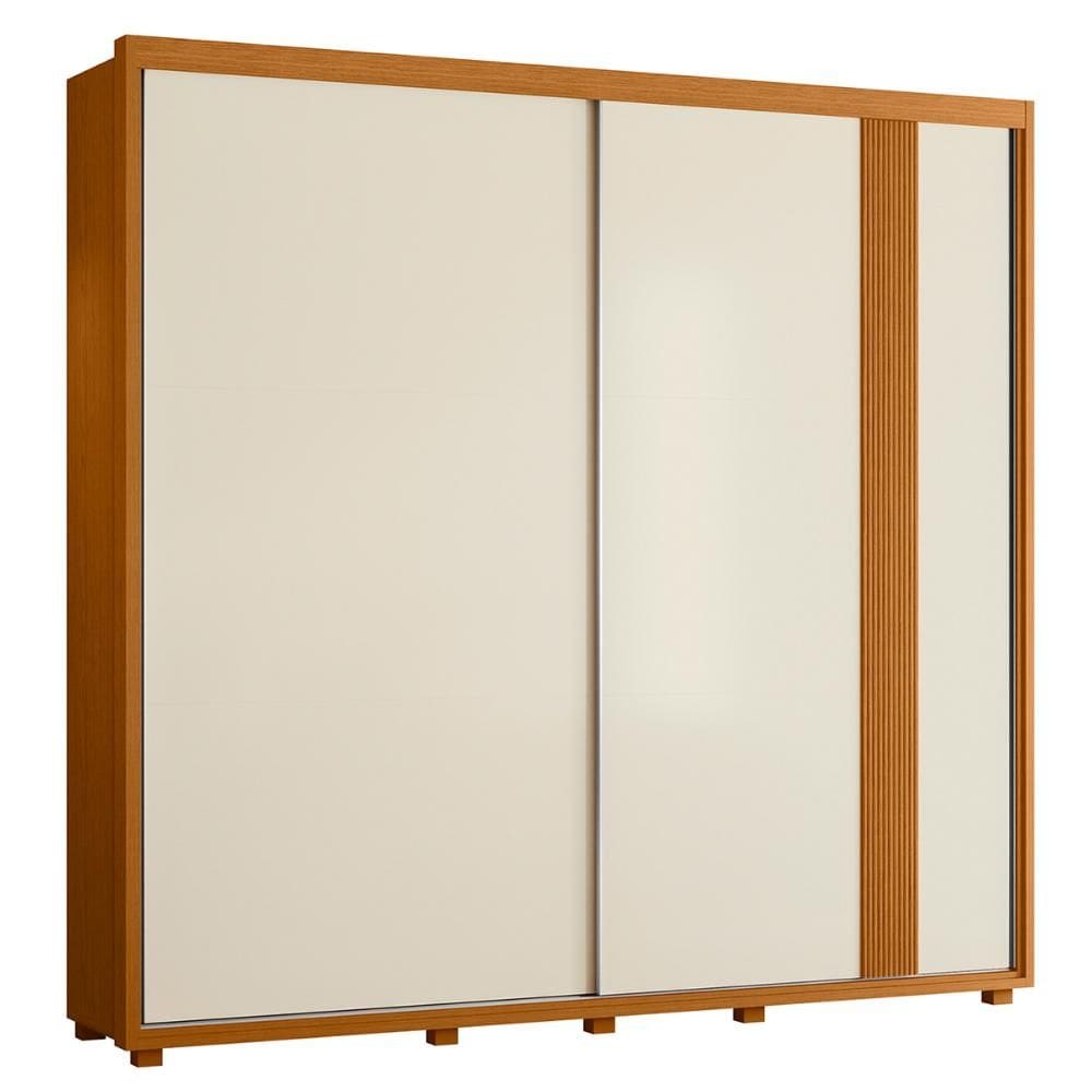 Guarda Roupa Acácia 240cm 2 Portas de Correr 4 Gavetas