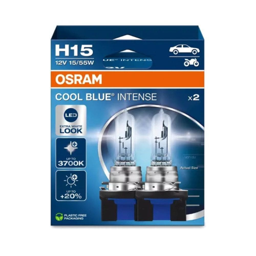 Par De Lâmpada Osram Cool Blue Intense H15 3700k 12v 55/15w