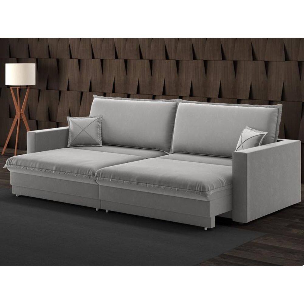 Sofá Tango 2,00m sem caixa, Retrátil e Reclinável Veludocristal - NETSOFAS