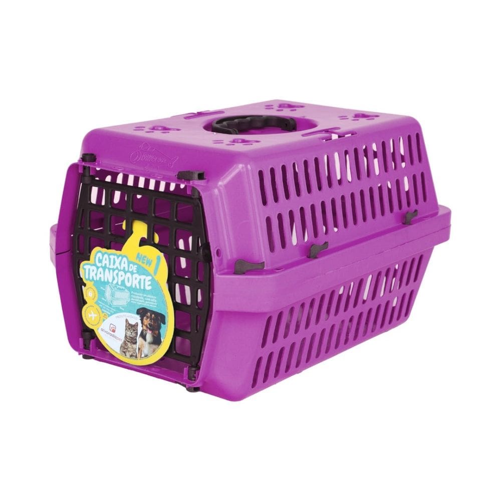 Caixa Transporte Animais Cachorro Gato N1 Rosa Alvorada