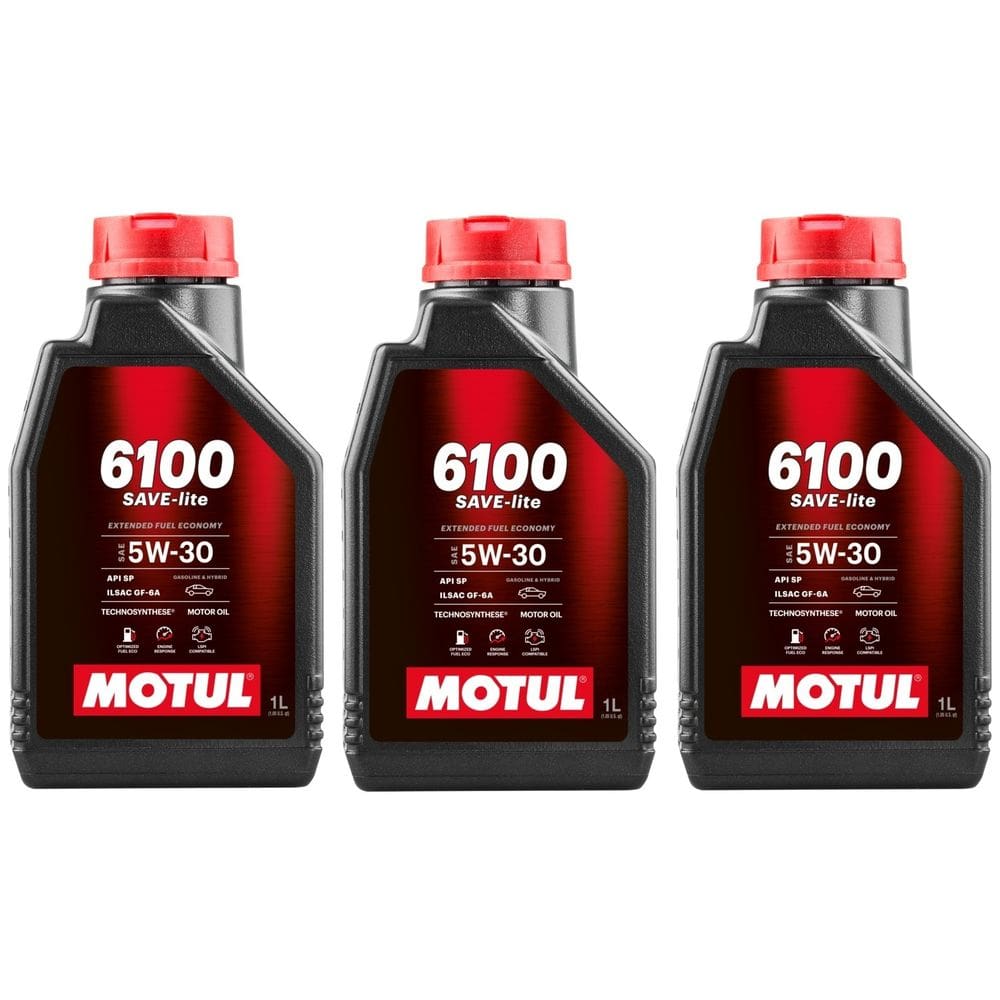 KIT 3L Óleo Motor Carro Motul 6100 Save-lite 5w30 Semi-sintético API SP