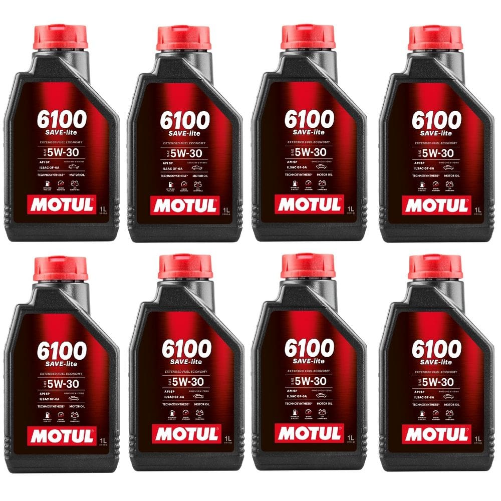 KIT 8L Óleo Motor Carro Motul 6100 Save-lite 5w30 Semi-sintético API SP