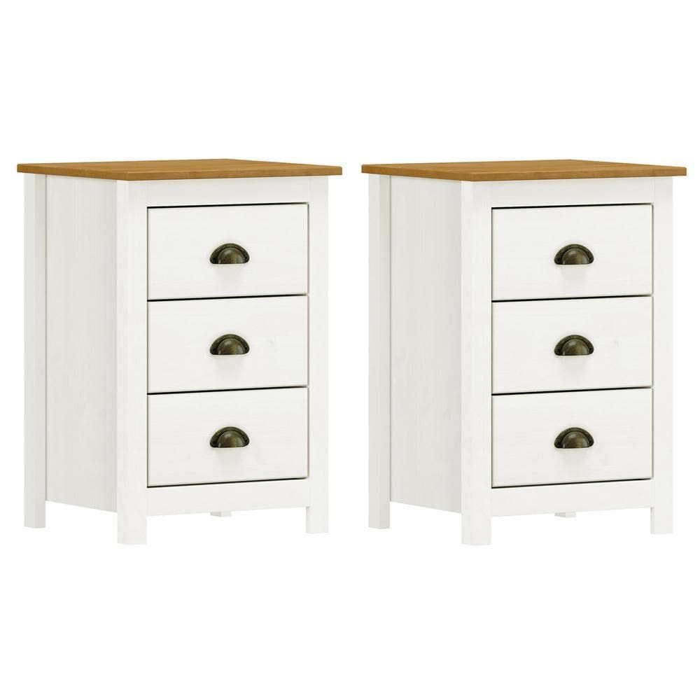 Kit 2 Mesas de Cabeceira Topázio 3 Gavetas - Finestra Móveis