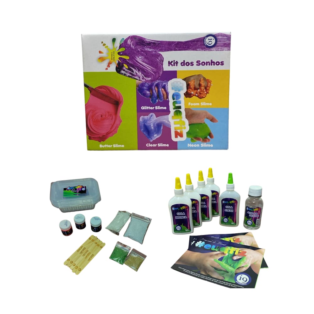 Kit Dos Sonhos Euqfiz Slime Para Crianças +8 Anos BRI0227