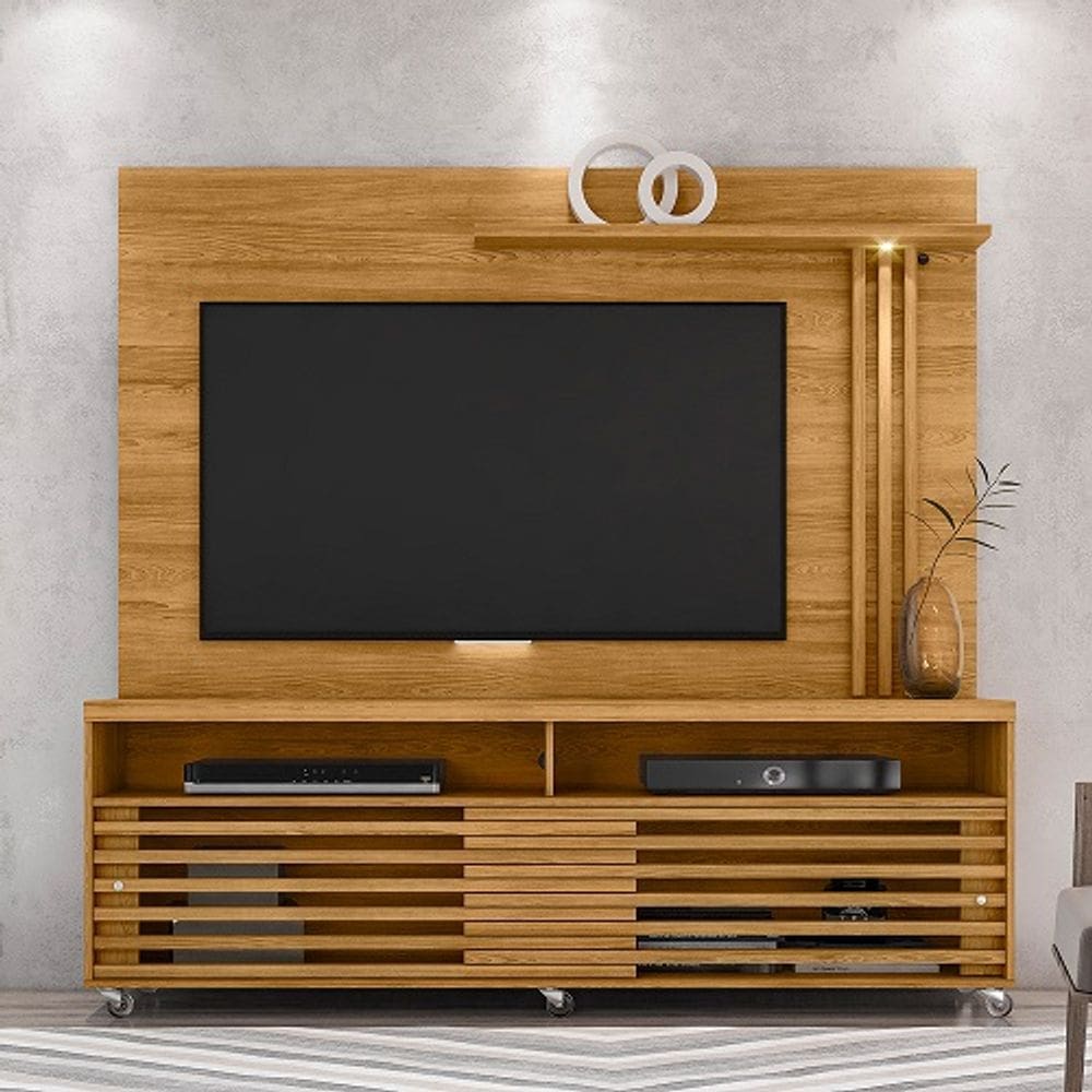 Rack Com Painel Frizz Cumaru - Madetec Móveis