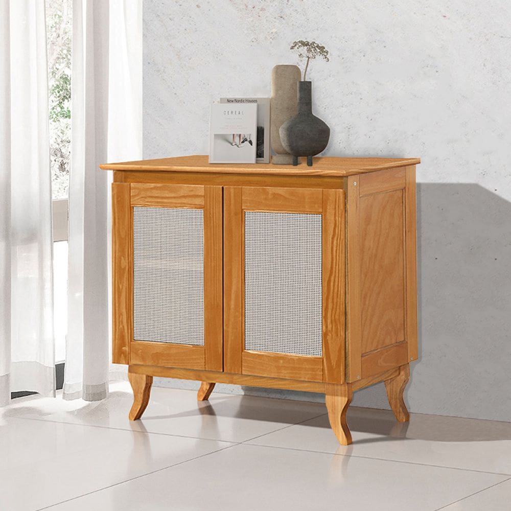 Buffet em Madeira Maciça Deltan 2 Portas em Telinha - Imbuia