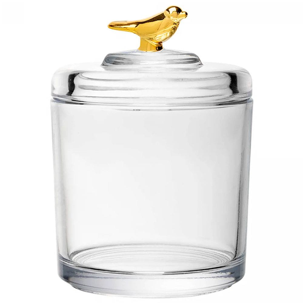 Pote com Tampa Golden Bird Cristal 8,5x8,5x11,5cm 21040 - Wolff